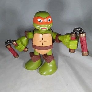 2014 TMNT Teenage Mutant Ninja Turtles Michelangelo 6” Talking Figure WORKS!
